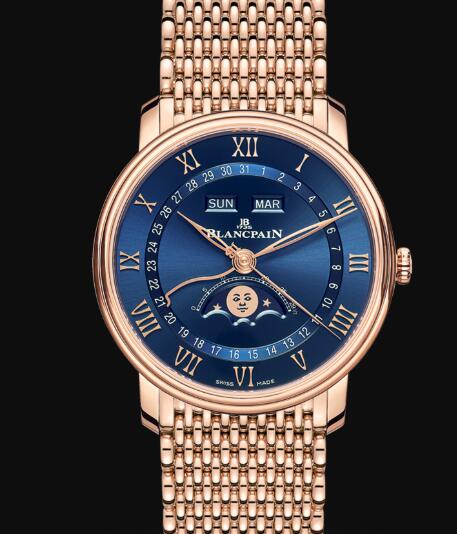 Review Blancpain Villeret Watch Price Review Quantième Complet Replica Watch 6654 3640 MMB